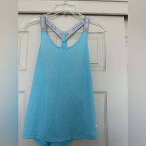 Nike Dri-Fit Light Blue Tank Top with Gray Straps